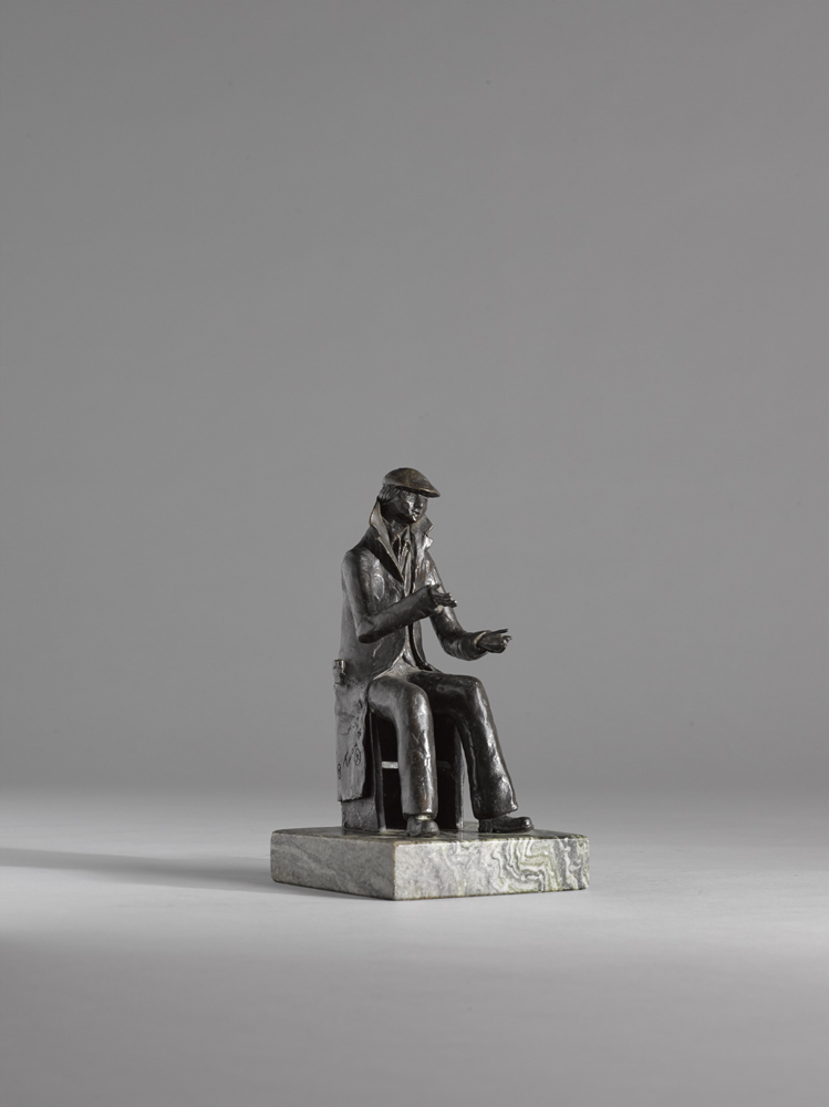 Paul Tallon (b.1947) THE STORYTELLER, 1980 bronze; (unique) signed and dated on left side 9¾ x 3½in.
