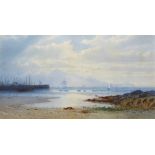 Anthony Carey Stannus (1830-1919) HARBOUR SCENE, 1878 watercolour signed and dated lower left 18¾