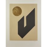 Patrick Scott HRHA (1921-2014) TANGRAM III, 2005 carborundum and gold leaf; (no. 1 from edition of