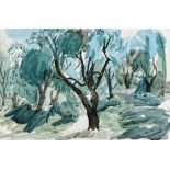 Elizabeth Rivers (1903-1964) TREES watercolour signed lower left 12¼ x 18¾in. (31.12 x 47.63cm)