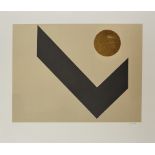 Patrick Scott HRHA (1921-2014) TANGRAM IV, 2005 carborundum and gold leaf; (no. 33 from edition of