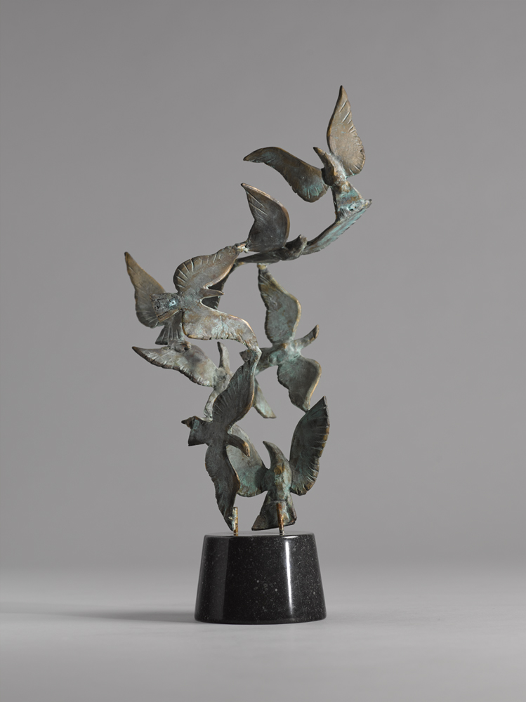 John Behan RHA (b.1938) FLIGHT OF BIRDS bronze 20 x 12in. (50.80 x 30.48cm) - Image 3 of 3