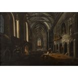 William Sadler II (c.1782-1839) CATHEDRAL INTERIOR oil on panel 12¼ x 17¾in. (31.12 x 45.09cm)