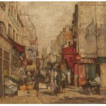 Constantin Kluge (Russian/French 1912-2003) FRENCH MARKET SCENE oil on canvas signed lower right