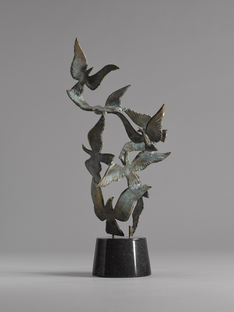 John Behan RHA (b.1938) FLIGHT OF BIRDS bronze 20 x 12in. (50.80 x 30.48cm) - Image 2 of 3