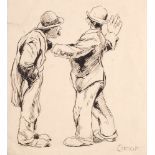 William Conor OBE RHA RUA ROI (1881-1968) WATCH THIS ink; (unframed) signed lower right 9¼ x 9½