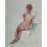 Thomas Ryan PPRHA (b.1929) SEATED NUDE conté signed lower right 14¼ x 11¼in. (36.20 x 28.58cm)