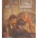 William Mason (1906-2002) PUB SCENE oil on board signed lower left 10½ x 9¼in. (26.67 x 23½cm)