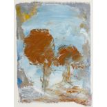 Basil Blackshaw HRHA RUA (1932-2016) TWO TREES oil on paper 7½ x 5½in. (19.05 x 13.97cm) Acquired