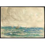 James Humbert Craig RHA RUA (1877-1944) SAILBOATS watercolour on paper signed lower left 4¾ x 6¾