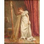 Attributed to George Goodwin Kilburne (1839 - 1924) IN THE MUSIC ROOM watercolour signed lower