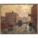 William Mason (1906-2002) STREET SCENE pastel; (unframed) signed lower right 11¼ x 13½in. (28.58 x