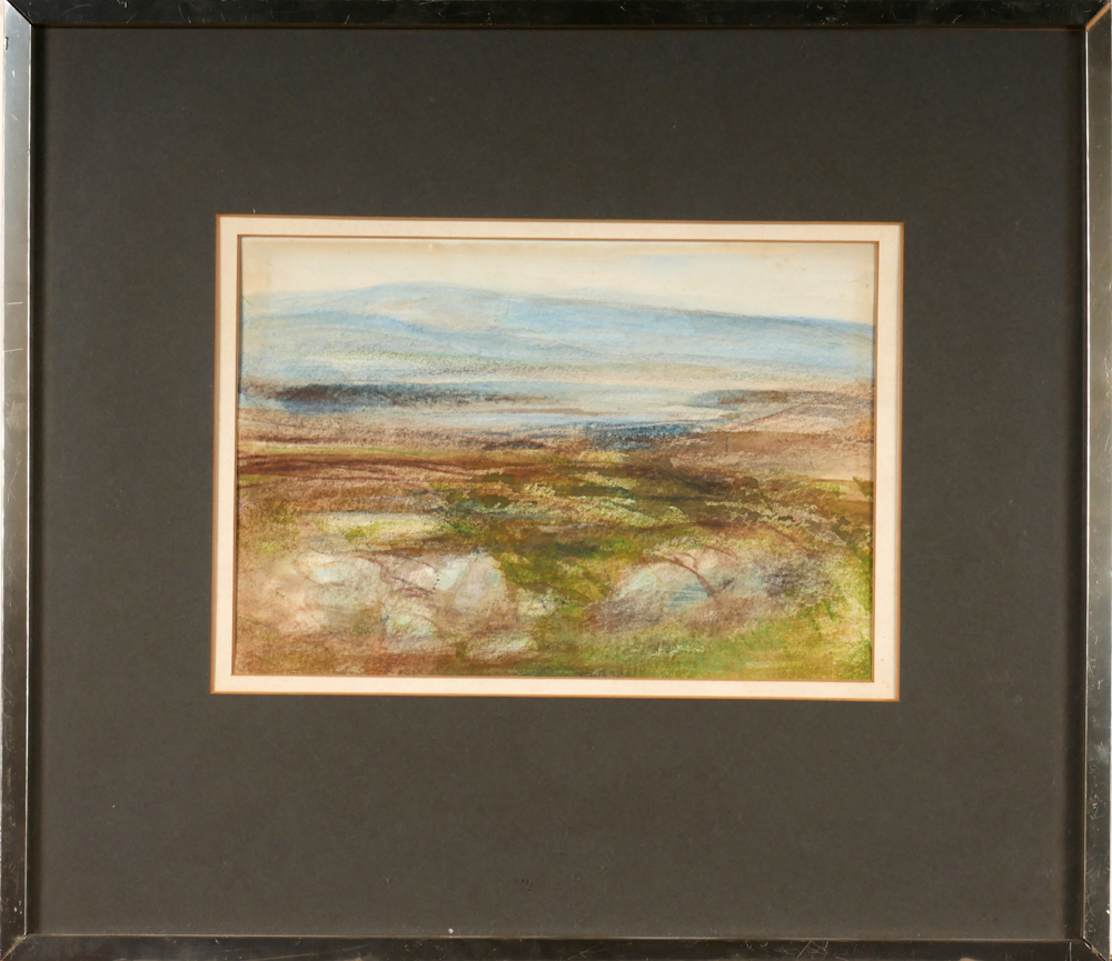 George Campbell RHA (1917-1979) MAAM VALLEY, CONNEMARA, COUNTY GALWAY pastel 6½ x 9½in. (16.51 x - Image 2 of 3