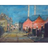 William Mason (1906-2002) RED GABLES, BELFAST, 1970 oil on board signed lower left; titled and dated