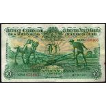 Currency Commission Consolidated Banknote 'Ploughman' National Bank One Pound 2-9-39 42NA056405.