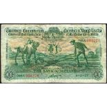 Currency Commission Consolidated Banknote 'Ploughman' One Pound, Bank of Ireland, 1937-1939