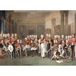 The Peninsular Heroes and The Battle of Salamanca, prints. Two hand-coloured prints, The Battle of