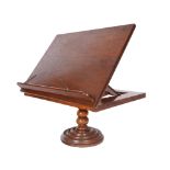 Victorian table lectern. A Victorian mahogany adjustable table lectern the book slope with ratchet