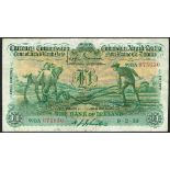 Currency Commission Consolidated Banknote 'Ploughman' One Pound, Bank of Ireland, 6-9-37, 9-2-39 and