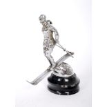 1930s Riley Ski Lady car mascot A car mascot, or hood ornament, in the form of a lady skiing,