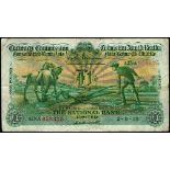 Currency Commission Consolidated Banknote 'Ploughman' National Bank One Pound 2-9-39 42NA058325.