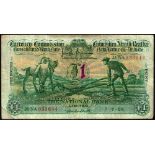 Currency Commission Consolidated Banknote 'Ploughman' National Bank One Pound, 7-7-36. 25NA