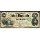 Republic of Ireland, Five Dollar Bond. Numbered 2988, signatures of Sullivan and John O'Mahony,