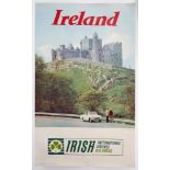 1960s Irish International Airlines - Aer Lingus, Rock of Cashel poster Aer Lingus advertisement