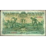 Currency Commission Consolidated Banknote 'Ploughman' One Pound, Bank of Ireland, 1929-1939. 10-6-29