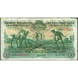 Currency Commission Consolidated Banknote 'Ploughman' One Pound, Bank of Ireland, 1937-1939