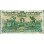 Currency Commission Consolidated Banknote 'Ploughman' One Pound, Bank of Ireland, 1937 collection