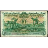 Currency Commission Consolidated Banknote 'Ploughman' Bank of Ireland One Pound 4-10-38