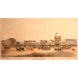 1840 View of Broadway, New York, print. A hand-coloured engraving after George Hayward, View of