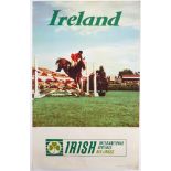 1960s Irish International Airlines - Aer Lingus, Dublin Horse Show poster. Aer Lingus
