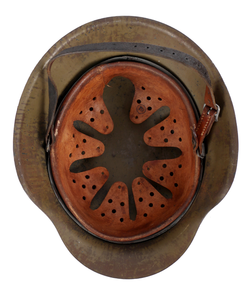 20th century steel helmet modelled on the German M35 helmet. The shell stencilled with Afrika - Image 2 of 2