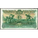 Currency Commission Consolidated Banknote 'Ploughman' One Pound, Bank of Ireland, 7-7-38 and 4-10-38