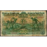 Currency Commission Consolidated Banknote 'Ploughman' National Bank One Pound, 2-9-39. 43NA