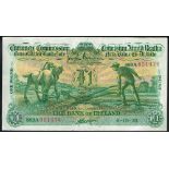 Currency Commission Consolidated Banknote 'Ploughman' One Pound, Bank of Ireland, 4-10-38,