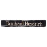 1942-1945 "Reinhard Heydrich" 11th SS-Gebirgsjäger Regiment other ranks cuff title. A full length,