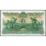 Currency Commission Consolidated Banknote 'Ploughman' One Pound, Bank of Ireland, 8-2-37 and 3-7-39.