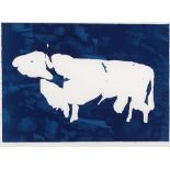 Louis le Brocquy HRHA (1916-2012) THE TÁIN. THE BULL OF CUAILNGE [BLUE], 1989 lithograph on