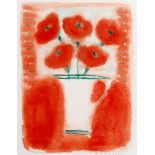 Neil Shawcross RHA RUA (b.1940) POPPIES IN A VASE watercolour signed in pencil lower right Emer