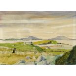 Harry Kernoff RHA (1900-1974) ACHILL FROM RENVYLE, CONNEMARA watercolour signed, titled and with