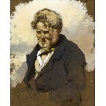 Erskine Nicol ARA RSA (1825-1904) PORTRAIT OF A MAN watercolour heightened with body colour on