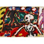 Michael Cullen RHA (b.1946) DANCE MACABRE, 1988 oil on paper signed, dated and inscribed lower