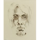 Louis le Brocquy HRHA (1916-2012) STUDY TOWARDS AN IMAGE OF W.B. YEATS, 1977 charcoal signed and