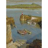 Harry Kernoff RHA (1900-1974) COLIEMORE HARBOUR, DALKEY, COUNTY DUBLIN oil on card signed lower