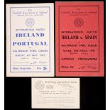 Football, 1947, Ireland v. Spain and Ireland v. Portugal, programmes. Programme for Ireland's