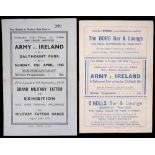 Football, 1944-1945 Army Athletic Association, Army v. Ireland, programmes. Two programmes for