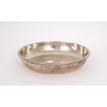 A Cork silver sweetmeat dish, by William Egan. A mid-20th century silver dish, the edge with rope